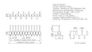 2.54mm SMT SMD Pin Header Connectors | Smolex